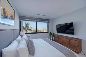 2 室のベッドルーム、WiFi (無料)、ベッドシーツ、車椅子でアクセスできる設備