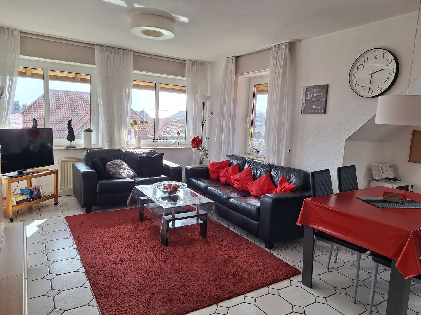 TV, DVD player, stereo