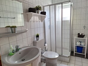 Shower, hair dryer