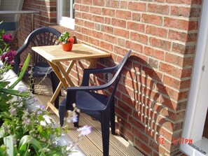 Outdoor dining - Vacation apartment Wolke 7 (Werdum)