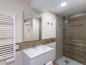 Shower, hair dryer, towels - Housing León Azabachería 2B (León)