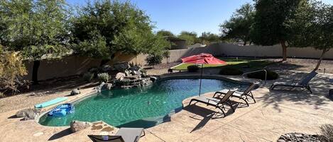 Outdoor pool, a heated pool