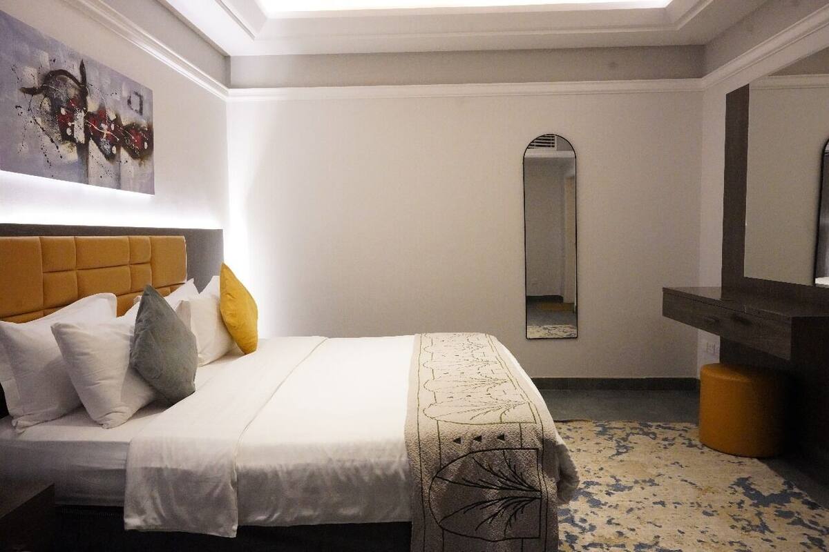 1 chambre, literie hypoallergénique, surmatelas