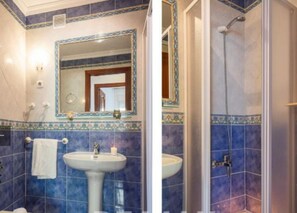 Ensemble douche/baignoire, bidet, serviettes fournies
