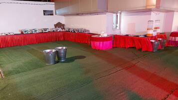 Outdoor banquet area