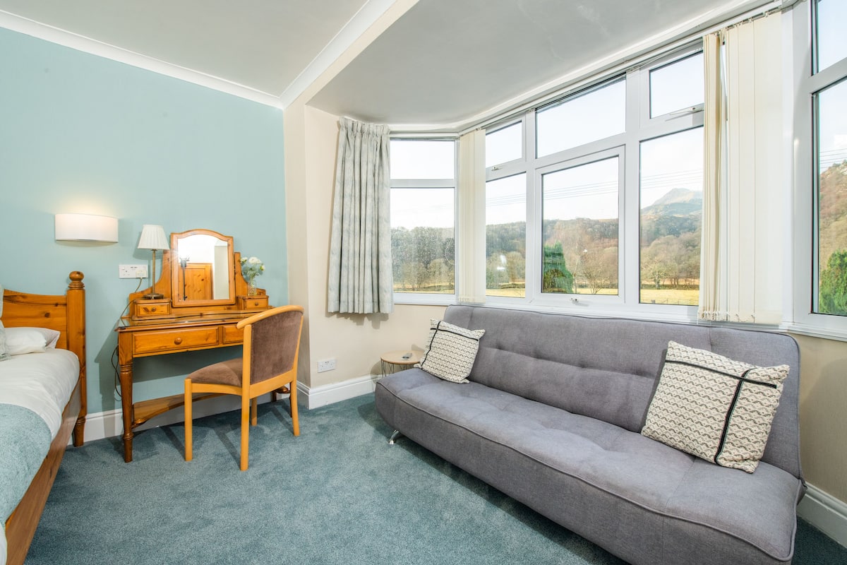 Family Room, 1 King Bed with Sofa bed, Mountain View | Desk, iron/ironing board, free WiFi, bed sheets
