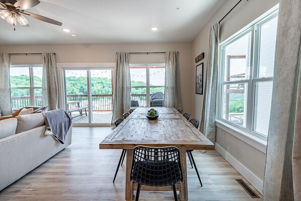 Smart TV, fireplace, table football, books