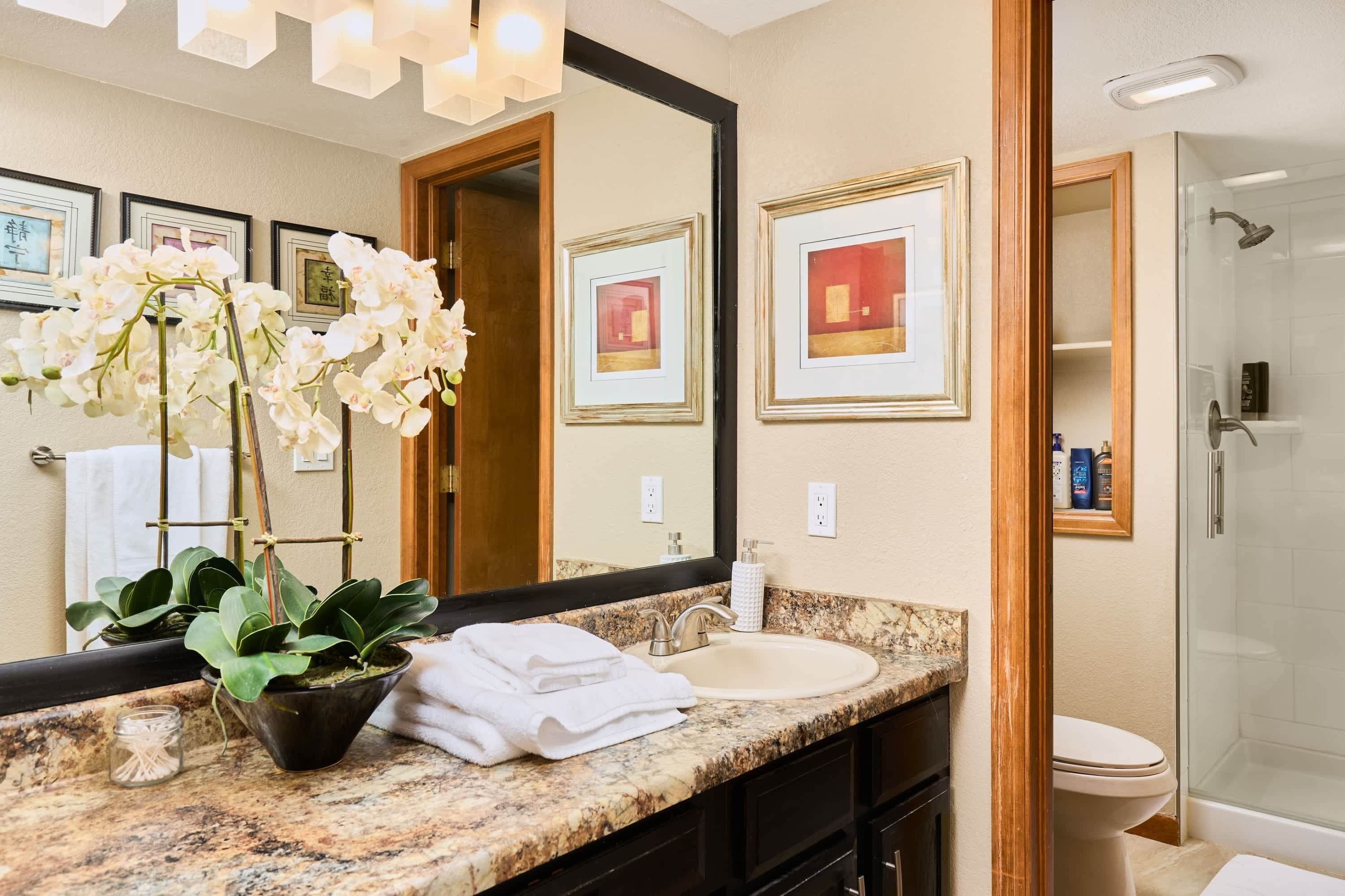 Shower, towels