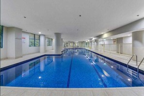 Indoor pool, a heated pool