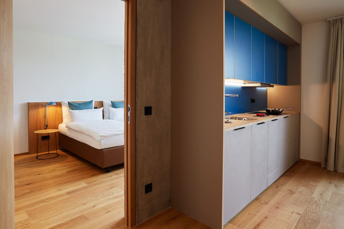 Familie appartement ("Schienerberg") | 2 slaapkamers, hypoallergeen beddengoed, een kluis op de kamer