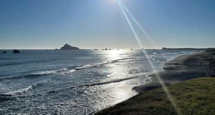 Indoor heated pool ocean views. Fishing short walk away. Pet Friendly!