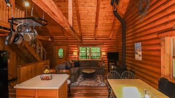 Smart TV, fireplace, table football, ping pong