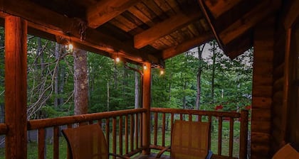 Log Cabin Retreat w/ Hot Tub, Game Room, Fire Pit