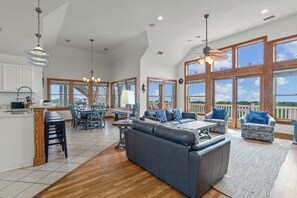 TV, video games, DVD player, foosball