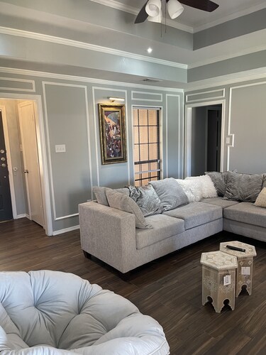 awesome pool house with gym and spa