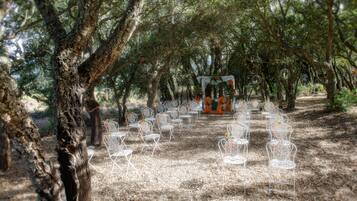 Área de bodas al aire libre