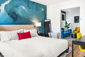 1 makuuhuone, työpöytä, silitysrauta/-lauta, ilmainen Wi-Fi