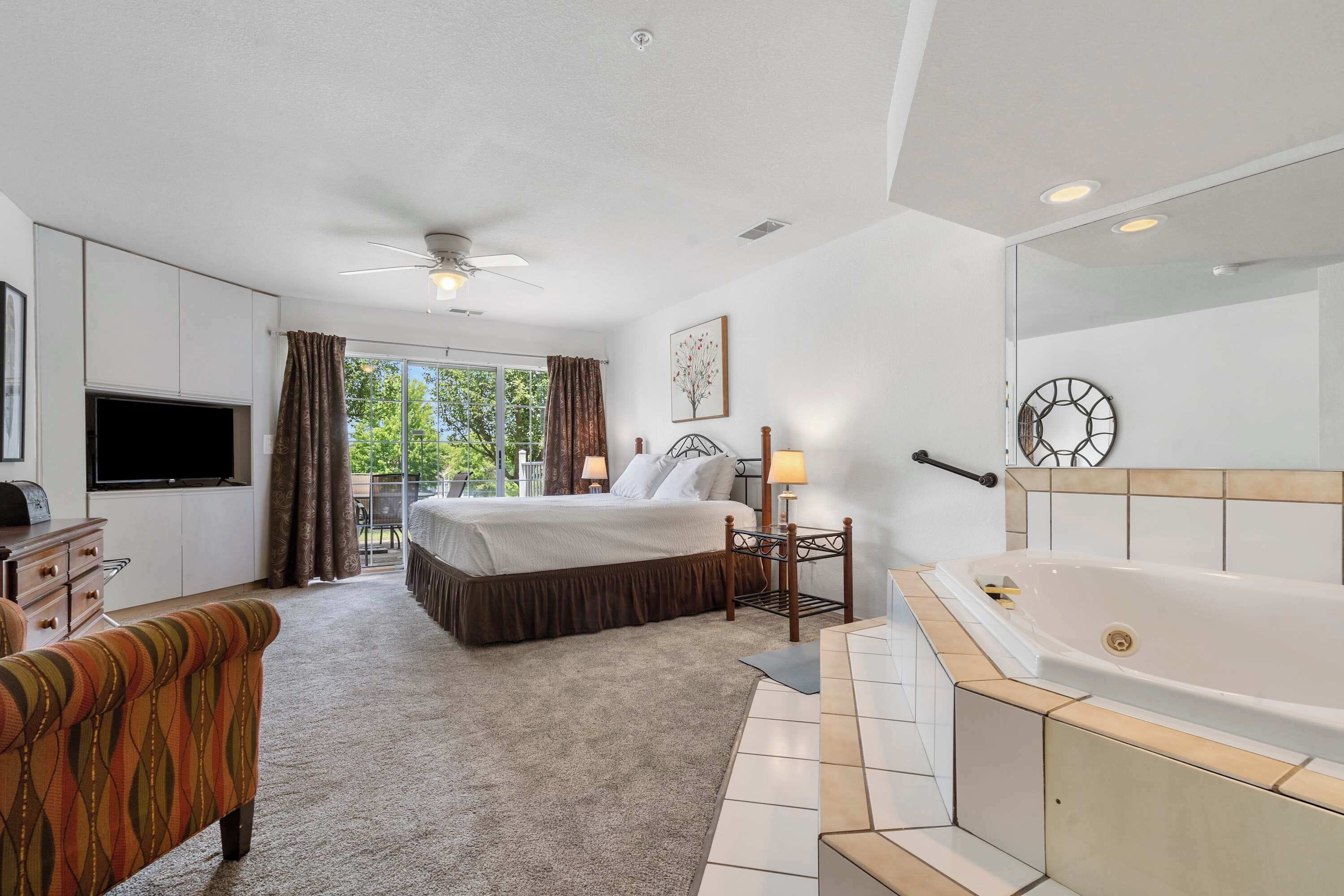 Apartment, 1 King-Bett und Schlafsofa, Terrasse (Swansons King Suite)