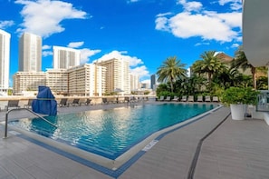 A heated pool