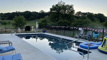 Outdoor pool, a heated pool