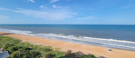 在海滩
