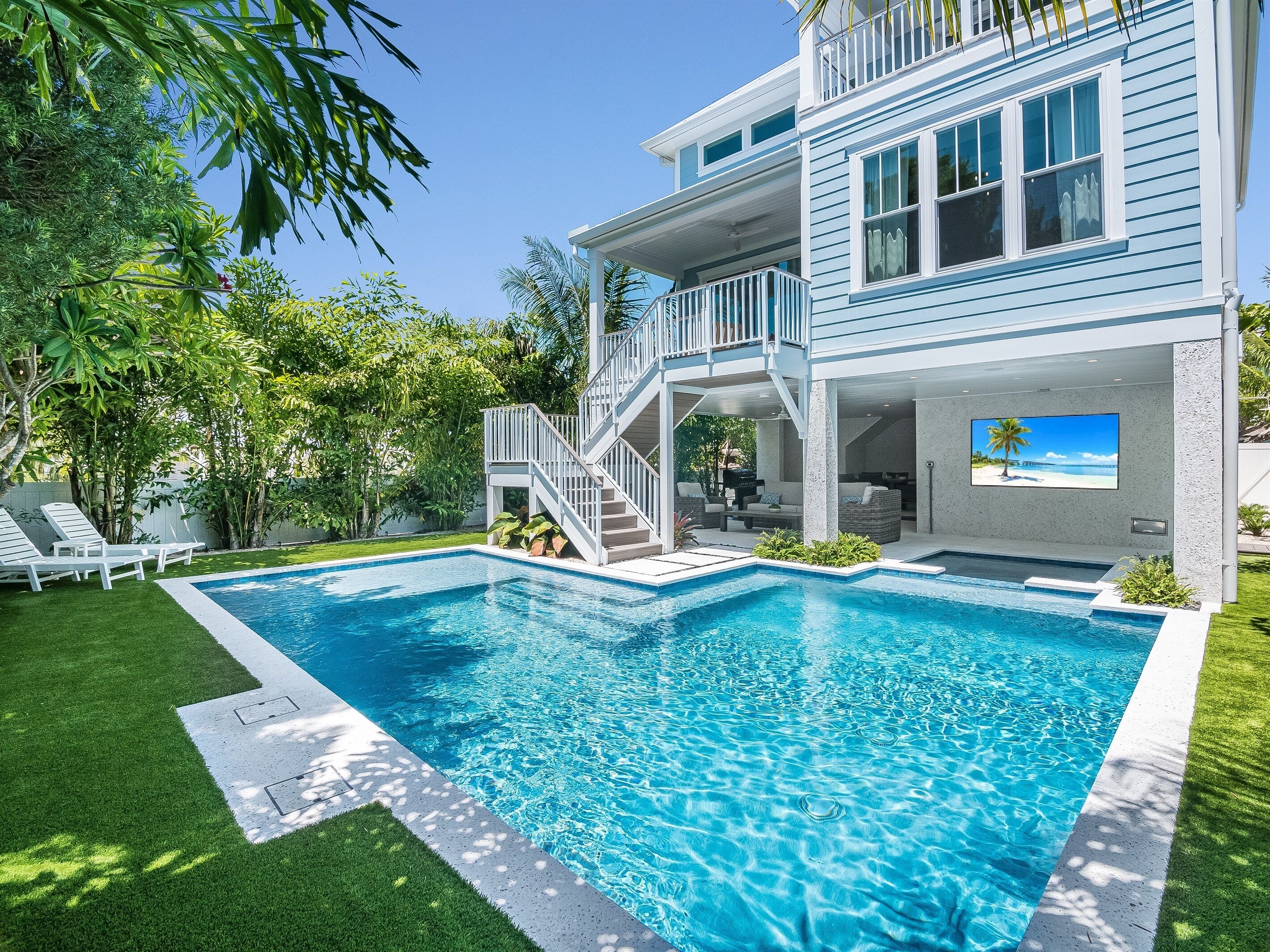 A heated pool