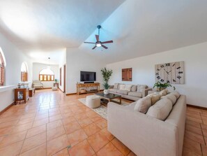 TV, video-game console, table tennis, streaming services