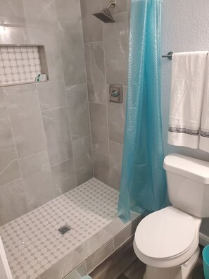 Ensemble douche/baignoire, sĂšche-cheveux, serviettes fournies