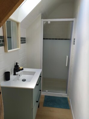 Dusche, Haartrockner, Toilettenpapier