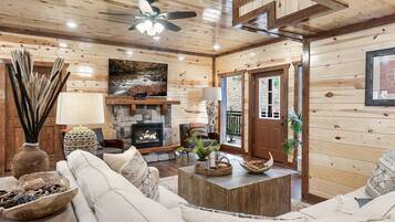 Smart TV, fireplace, video games, foosball