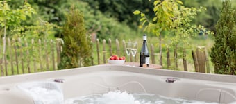 A circular hut perfect for a romantic escape to the countryside.