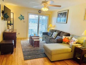 Smart-TV, DVD-spiller, bøker og filmbibliotek