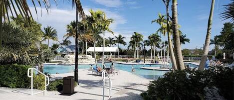 Outdoor pool, a heated pool