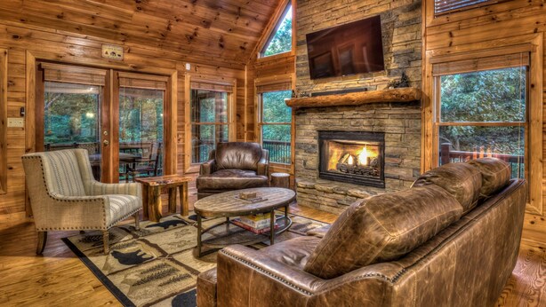 House, 3 Bedrooms | Living room - Bear Creek Cabin by Escape to Blue Ridge (Blue Ridge)