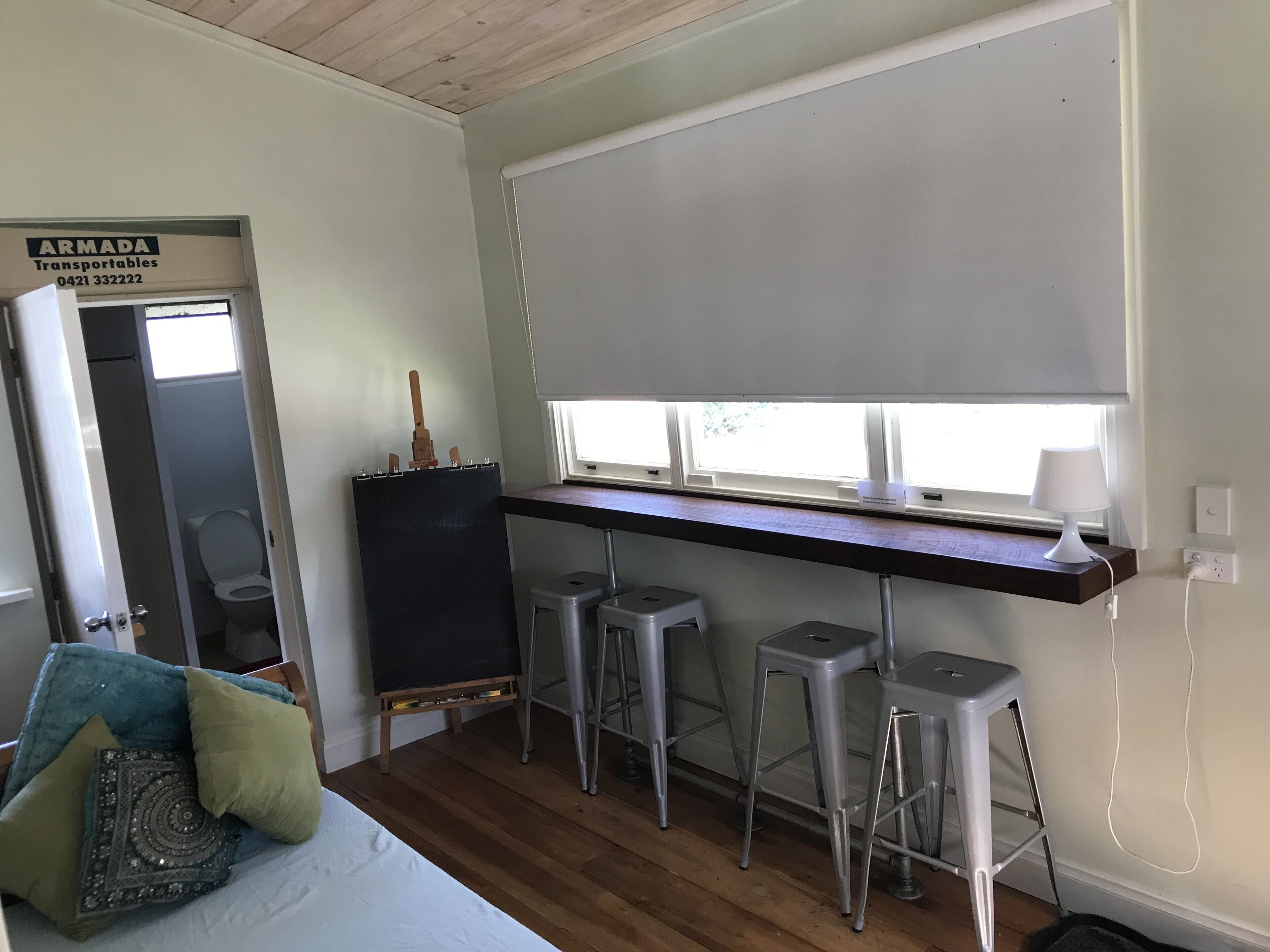 Tapas style table  with views across the farm