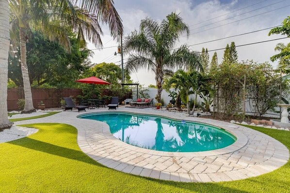 A heated pool