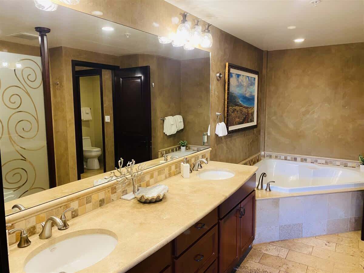 Bathtub, hair dryer, towels