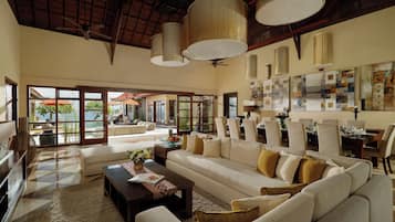 7 Bedroom Ocean View Pool Villa | Living area | 40-inch LED TV with cable channels, TV