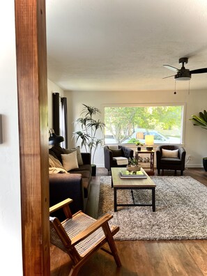 Smart TV, books, stereo