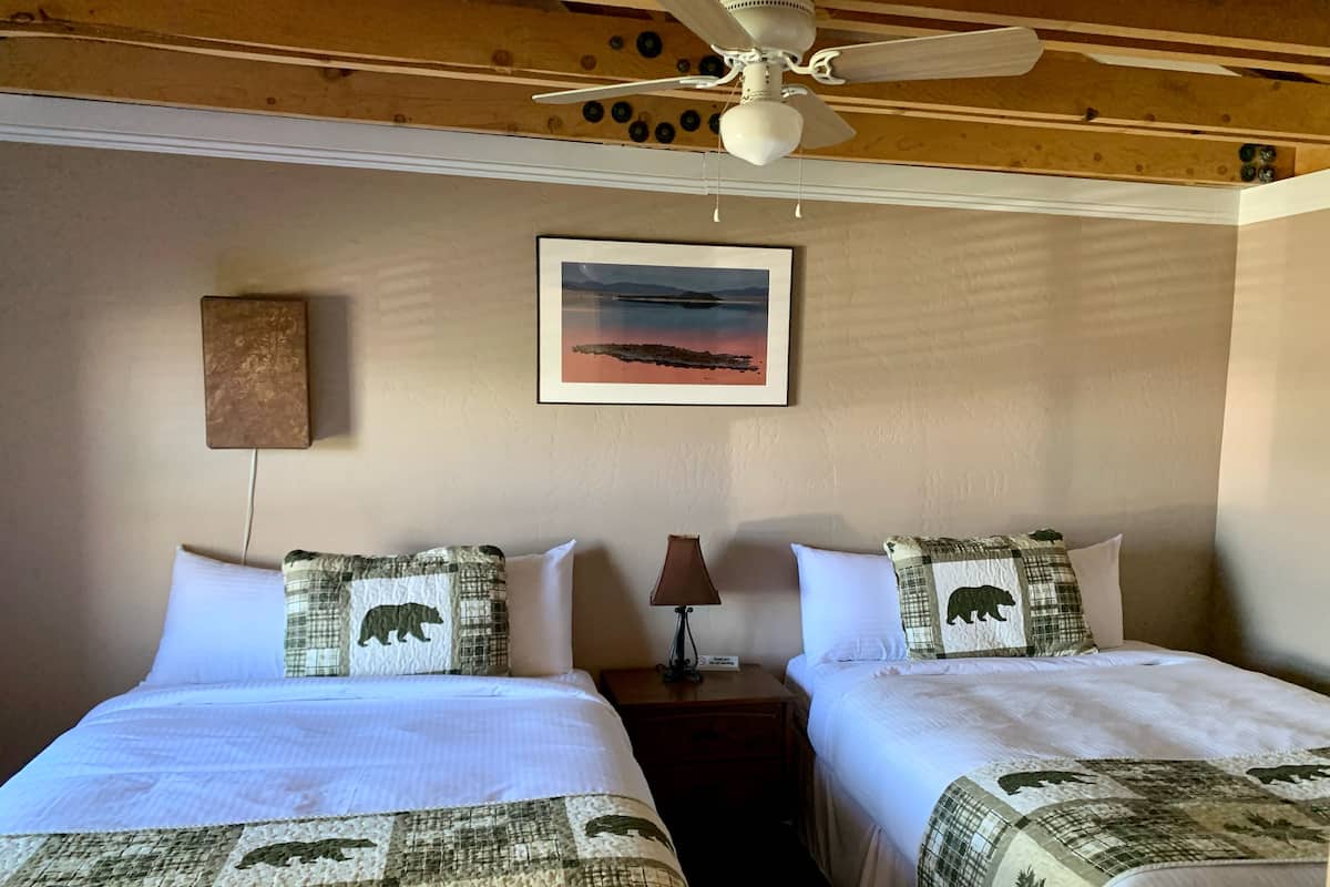 Donzen dekbedden, een minibar, gratis wifi, beddengoed