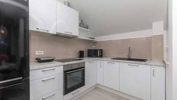 Apartment (One Bedroom Apartment with Terrace) | Private kitchen | Fridge