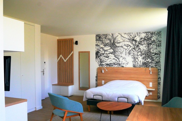 1 habitación y ropa de cama de alta calidad