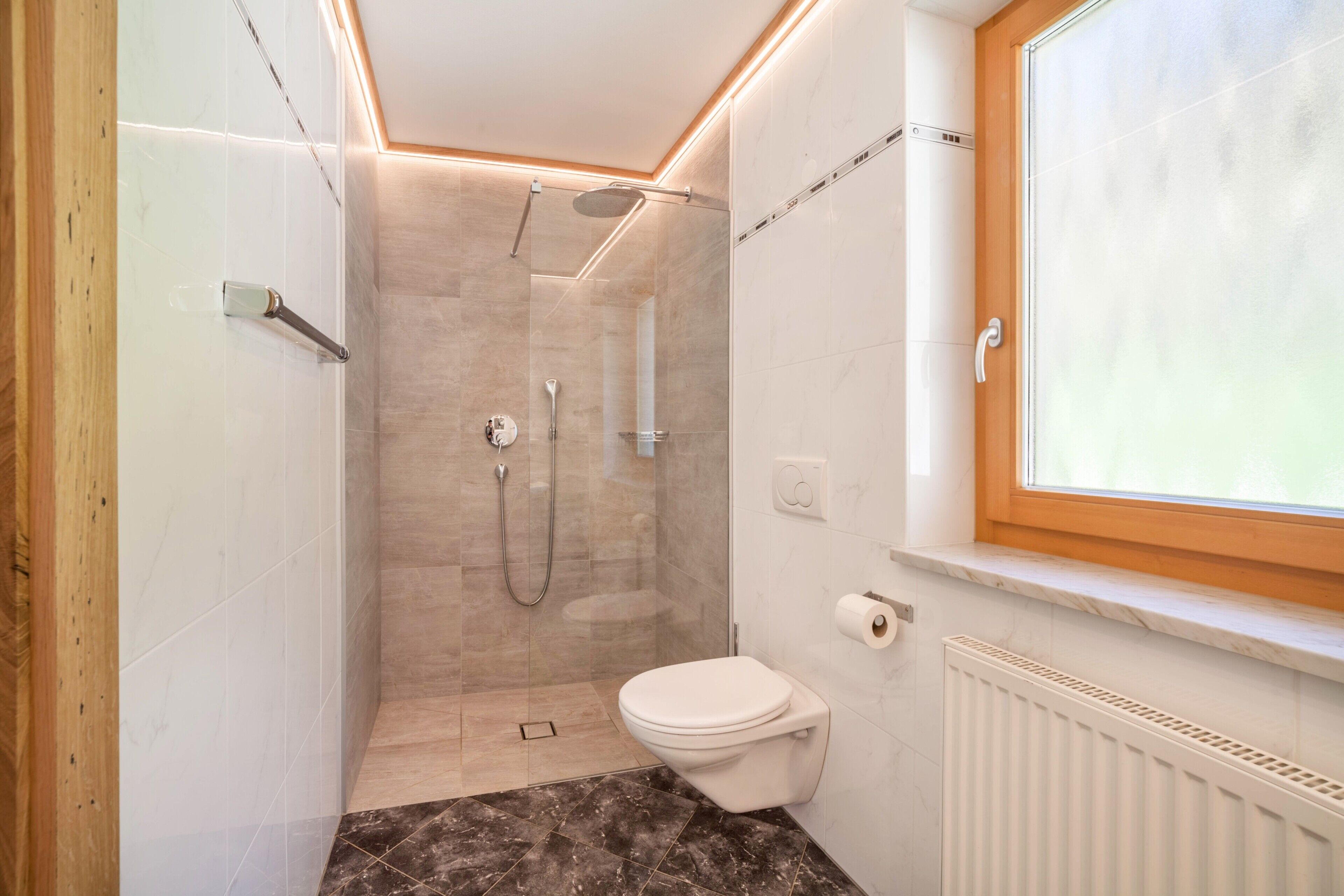 Een douche, een haardroger