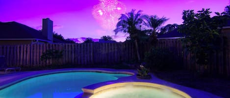 A heated pool
