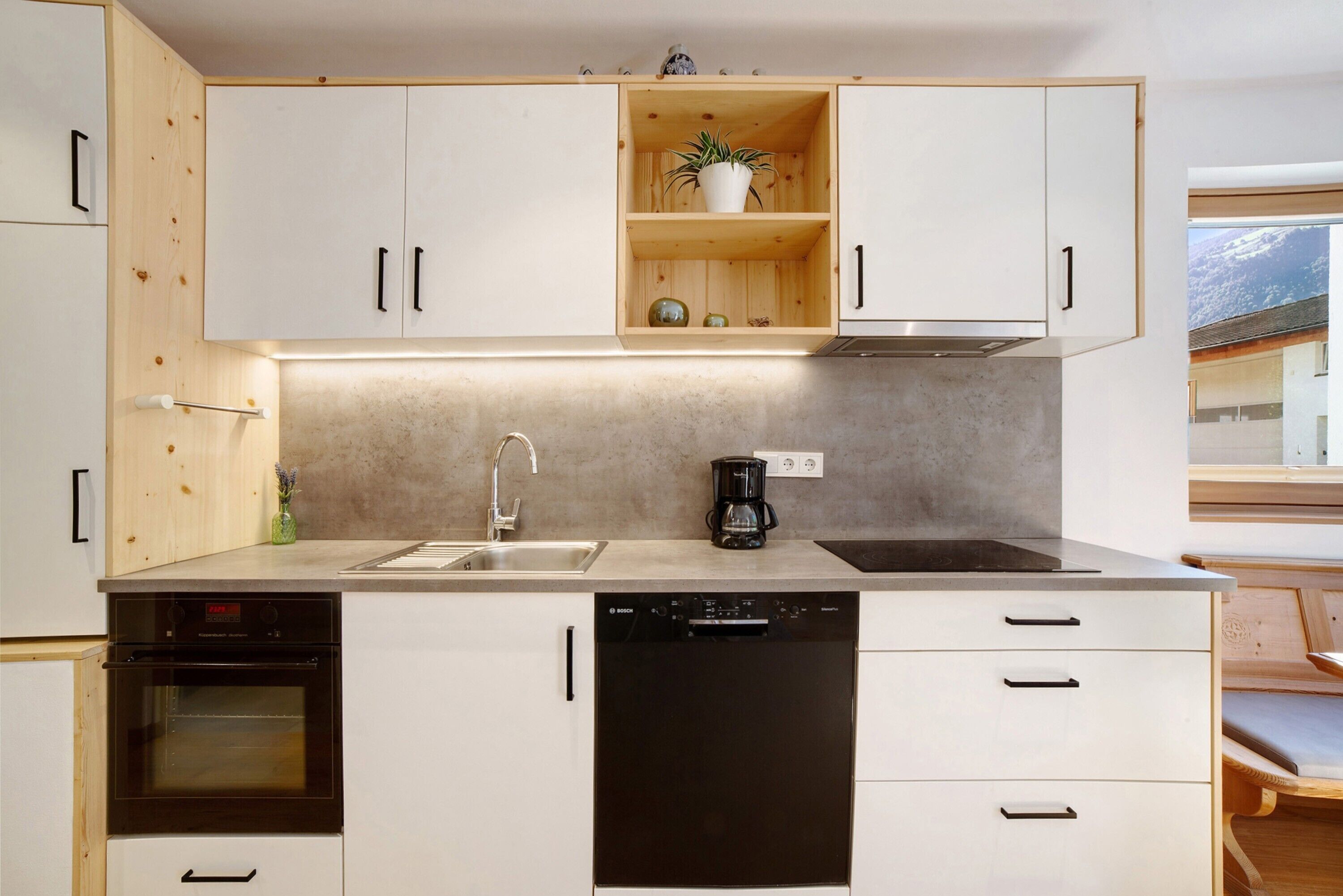 Fridge, oven, stovetop, dishwasher