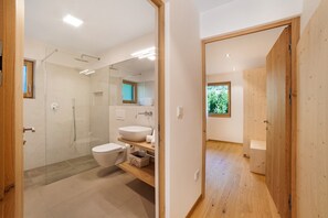 Ducha, secador de pelo, toallas