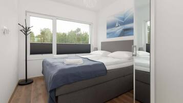 2 chambres, fer et planche à repasser, Wi-Fi, draps fournis