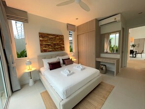 3 bedrooms, in-room safe, individually furnished, bed sheets - Peykaa Villa by Lofty (Thep Krasattri)