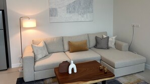 Villa Luxe, 3 chambres, piscine privée | Coin séjour