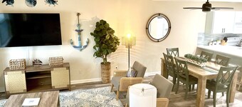 Boho-Style Beach House, Shared Pool Access, Walk to Beach by Tybee Cottages